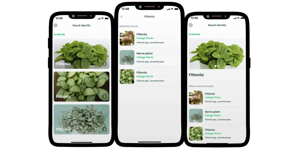 A screen from the Plant Finder app.